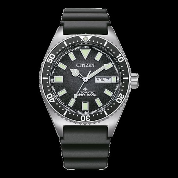 Citizen-kello - Miehet - NY0120-01EE - Musta Silikoni - 41mm - 20 baaria - 102g Svart