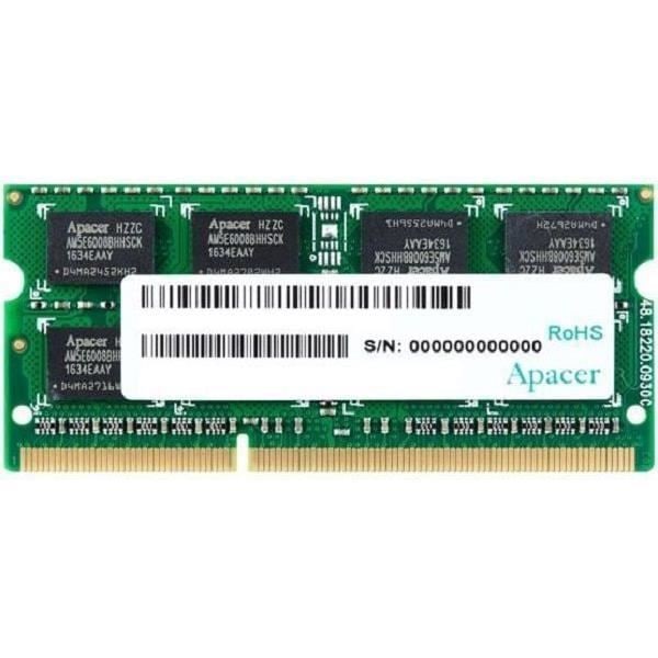 APACER Enkelt hukommelse SODIMM DDR3 8GB 1600MHz 11CL 1,35V - DV.08G2K.KAM