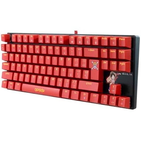 Mekaniskt speltangentbord - FRTEC - One Piece Luffy - TKL - Röd LED-bakgrundsbelysning - Anti-ghosting