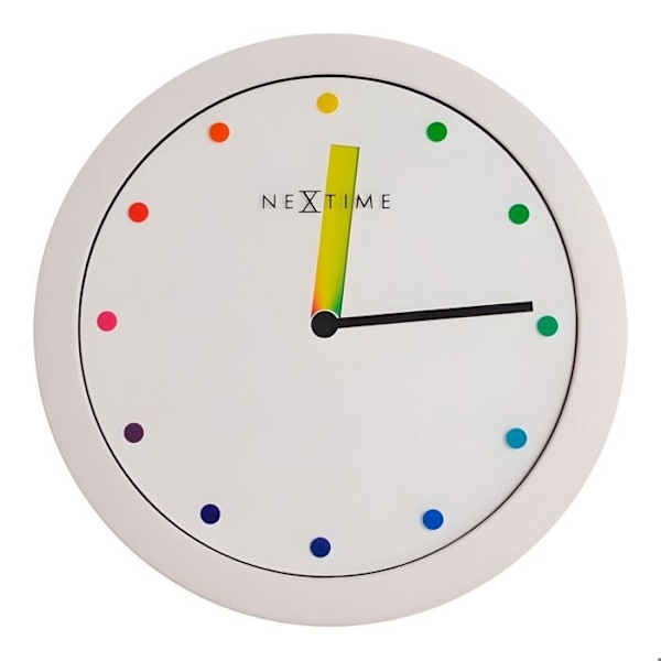 Klocka - Nextime - 3047 - Kvarts - Plast - 28CM b.vit