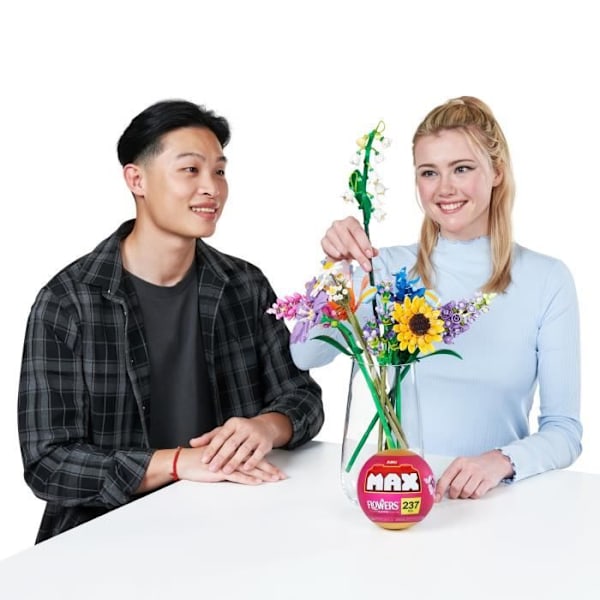 Byggsats - ZURU - Långa Blommor - Max 243 bitar - 10 designer - Bukett att montera Flerfärgad