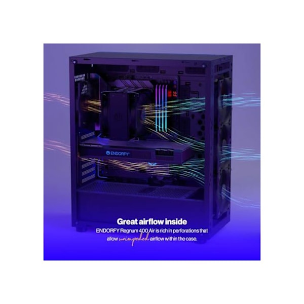Etui - ENDORFY - Regnum 400 Air - ATX, microATX, ITX - Multi-radiatorer - Ventileret front