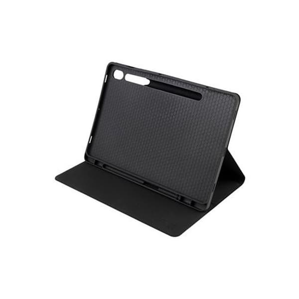 Tablettfodral - TUCANO - Samsung Galaxy S9+ och S9 FE+ - Gummi - Fällbart stöd - Styvt skydd Mörkgrå