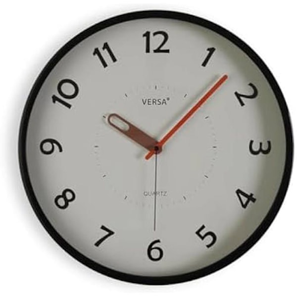 Vægur - VERSA - Sort - 25 x 4 x 25 cm - Plast - Moderne design Flerfärgad