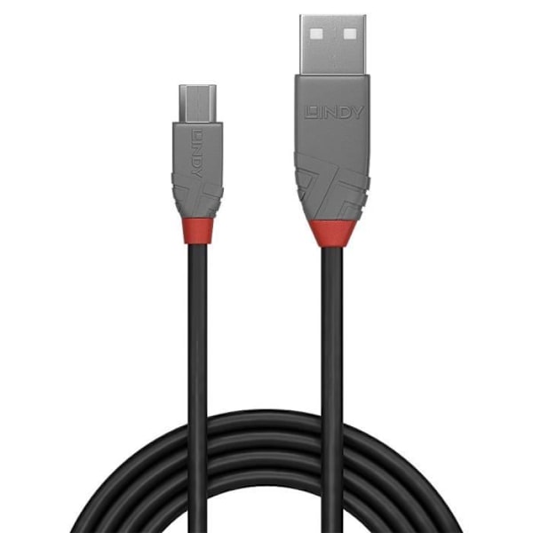 USB 2.0 type A til Micro-B kabel - Anthra Line - 3m - LINDY