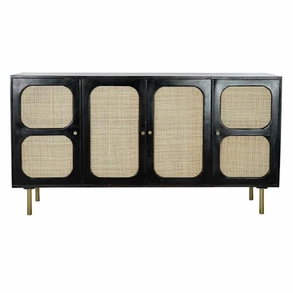 luonnonmusta buffetrottinki mangopuu (150 x 40 x 78 cm)