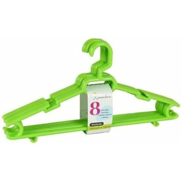 Plastbøjler - DEM - Regnbue - Flerfarvet - 8 stk - 43 x 22 x 6 cm Flerfärgad