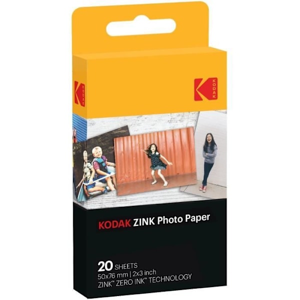 Forbrugspakke - KODAK - Til Printomatic og Smile+ - 2 pakker med 10 fotopapir - Hvid