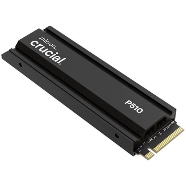 CRUCIAL - P510 - Sisäinen SSD - 1 To - PCIe Gen4 NVMe M.2 - Mukana jäähdyttäjä - Lukunopeus jopa 1100 Mo/s - CT1000P510SSD5