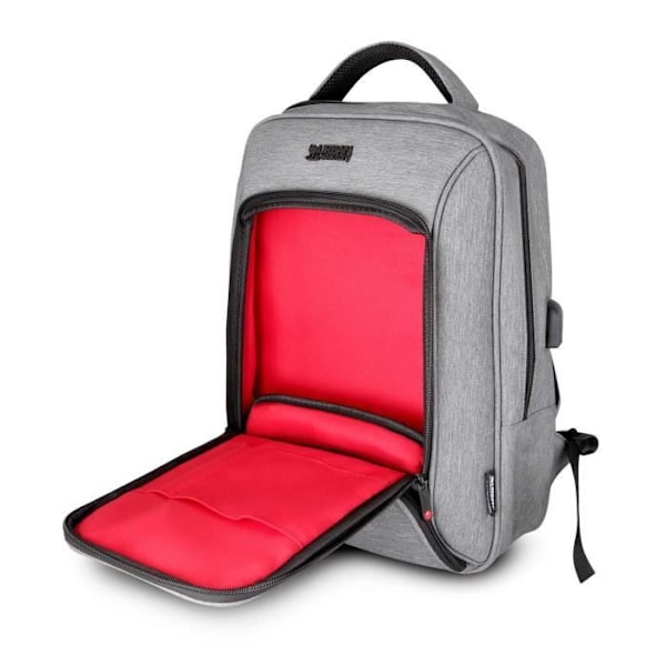 Kannettava tietokoneen reppu - URBAN FACTORY - MCE15UF - 15,6'' - USB-portti - Harmaa sekoitus