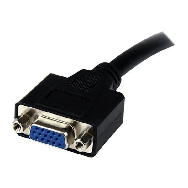 DVI til VGA-adapterkabel 20cm - M / F - Sort - DVI-I til HD15 Converter 20cm - M / F - DVIVGAMF8IN