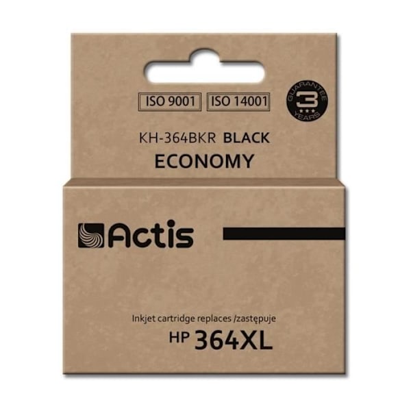 Sortiment af sort blækpatron ACTIS til HP 364XL CN684EE - Udbytte 750 sider