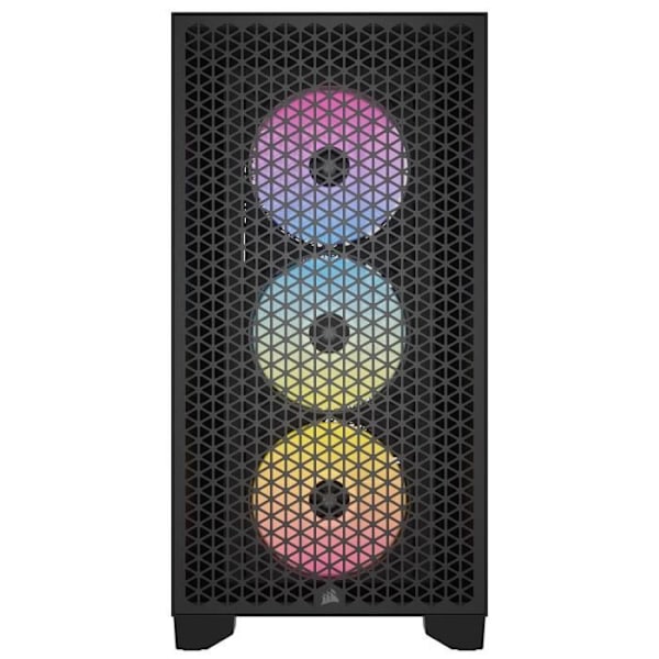 PC-kotelo - CORSAIR - 3000D RGB AIRFLOW - ATX Keskikoko - 3 AR120 RGB -tuuletinta - Musta