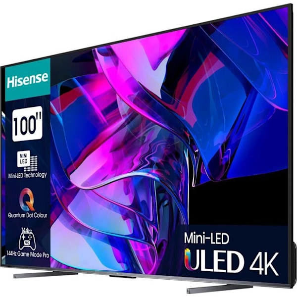Hisense 100U7KQ 254 cm 4K QLED TV Sort