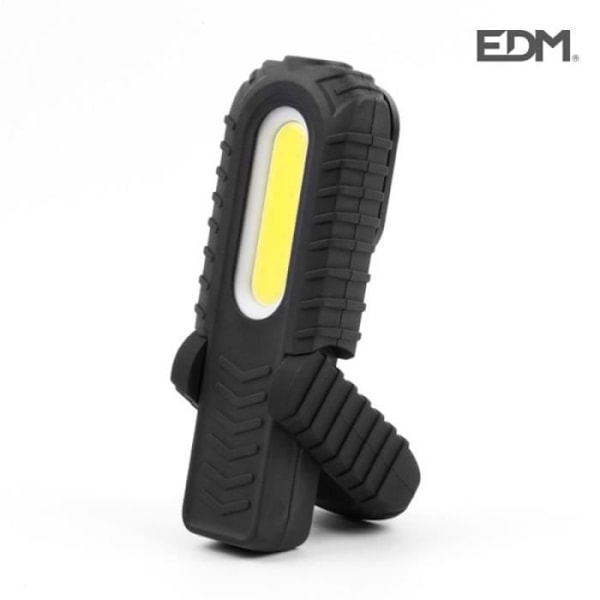 Ficklampa - GREENICE - Uppladdningsbar USB 3W 90Lm 5W 300Lm - Stötsäker - 180° stöd - Magnet