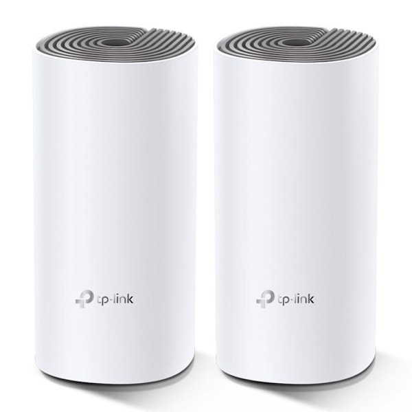 Router - TP-Link - Deco E4 - 2-PACK - Wi-Fi 5 - Max hastighed 867 Mbit/s Hvid, Grå