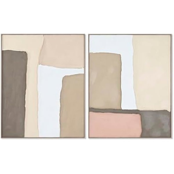 Maalaus - KOTI ESPRIT - Kaupunki - Monivärinen - 2 kpl - 82,2 x 4,5 x 102 cm mångfärgad