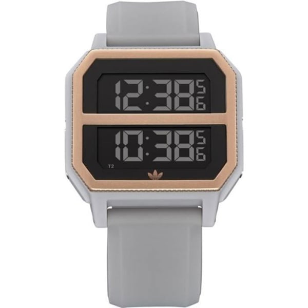 Ur - ADIDAS - ARCHIVE R2 - Quartz - Digital - Rektangulært - Silikone Svart grå