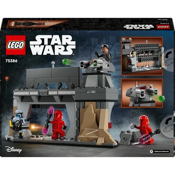 LEGO® Star Wars 75386 Mandalorian Paz Vizsla og Moff Gideons kamp - Legetøj for 7 år Grå och svart