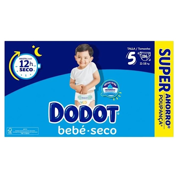 Sofas - Dodot - Baby Dry - Størrelse 5 - 12 timers tørhed - Antilekbarrierer