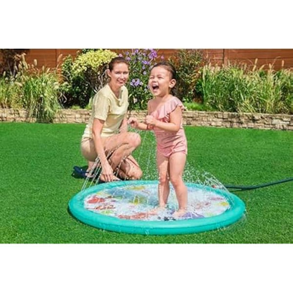 Vattenmatta för Barn - BESTWAY - Öken Dino - 122 cm x 122 cm - Flerfärgad - 2 år och uppåt Flerfärgad