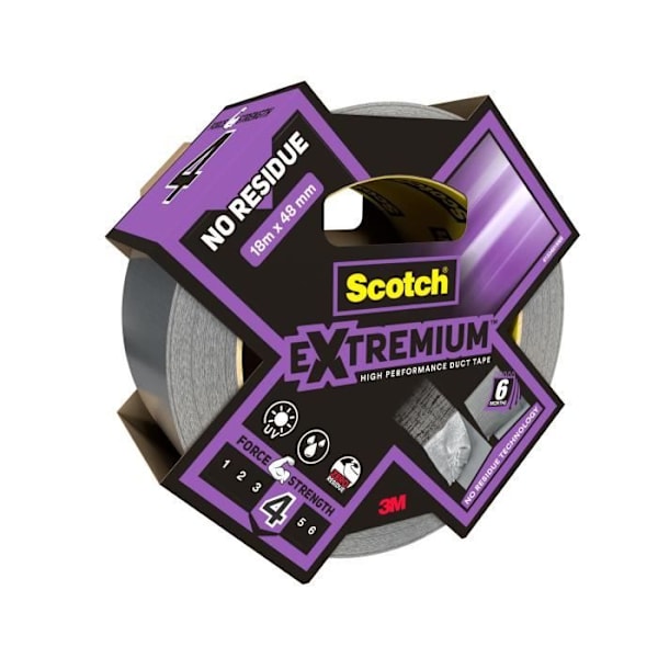 3M Korjauskangas Extremium Ei Jäämiä - Harmaa - 18mx48mm Grå