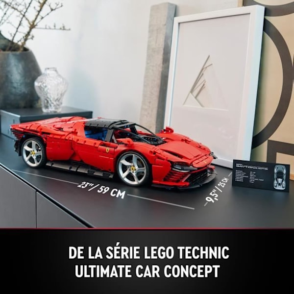 LEGO® Technic 42143 Ferrari Daytona SP3, Modelbil, Bygbar Model, Voksne Röd