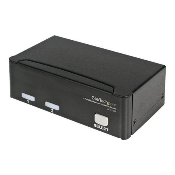 STARTECH Professionel 2-Port USB VGA KVM-switch med kabler - Tastaturmus Skærmskiftesæt
