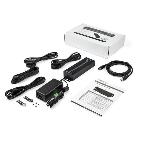 Router - STARTECH - USB 3.0 Hub - Skydd mot DES - 10 portar - 5 Gbps