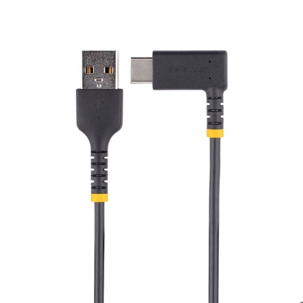 USB A till USB C-kabel - StarTech.com - 15 cm - Snabb laddning 3A - Aramidfiber - Svart