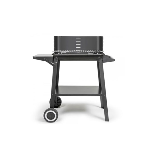 Kulgrill med kul - LIVOO - DOC328 - Rustfrit stål - Stegeflade 48,5 x 28,8 cm - Justerbar højde 70-84 cm Svart