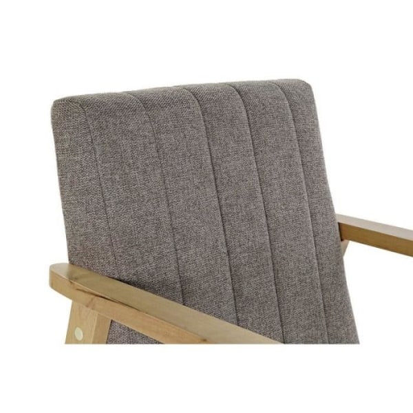 Thyann Lænestol Naturlig Beige Polyester Fyr (63 x 68 x 81 cm)