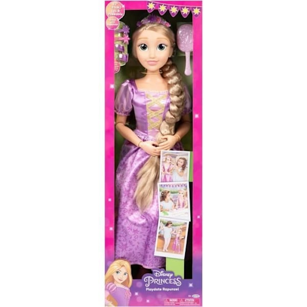 Jättinukke - DISNEY PRINCESS - Tähkäpää - 80 cm - Hiustarvikkeet mukana - Unisex