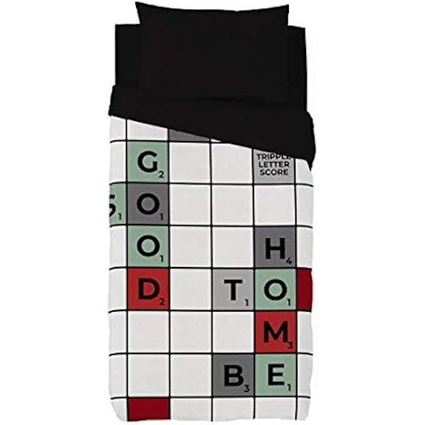 Scrabble Dynebetræk - NATURALS - 180 seng - 100% bomuld - Hvid - Rektangulær - Moderne