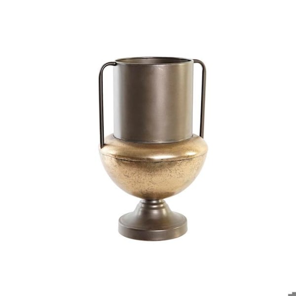 Dekorativ vase - DKD Home Decor - Vintage - Sort metal/kobber - 20 x 20 x 33 cm - Blandet svart/koppar