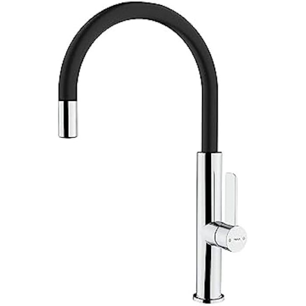 Køkkenhane - TEKA - TOP FOT 995 - Drejelig tud - Anti-kalkbelufter - Nem installation Krom och svart