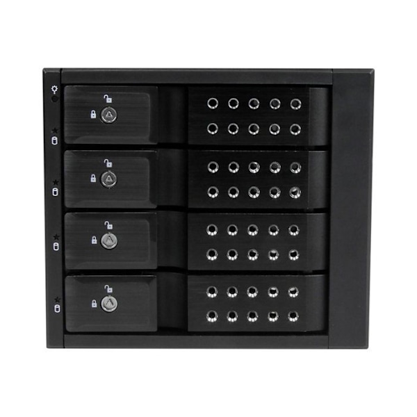 STARTECH Aftageligt rack uden skuffe til 4 x 3,5" SAS II/SATA III 6Gb/s HDD - Aluminium