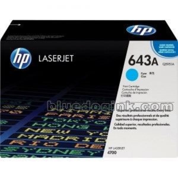 HP TONER 643A (Q5951A) cyan - ægte patron til HP Color LaserJet 4700 printere