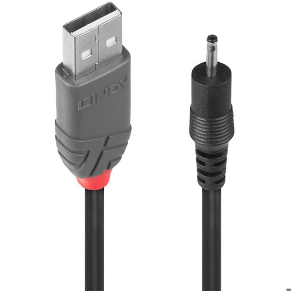 USB-sovitinjohto - Määrittelemätön - 0,7/2,3mm - 1,5m - Ulkoisten kiintolevyjen virtalähteen - Musta