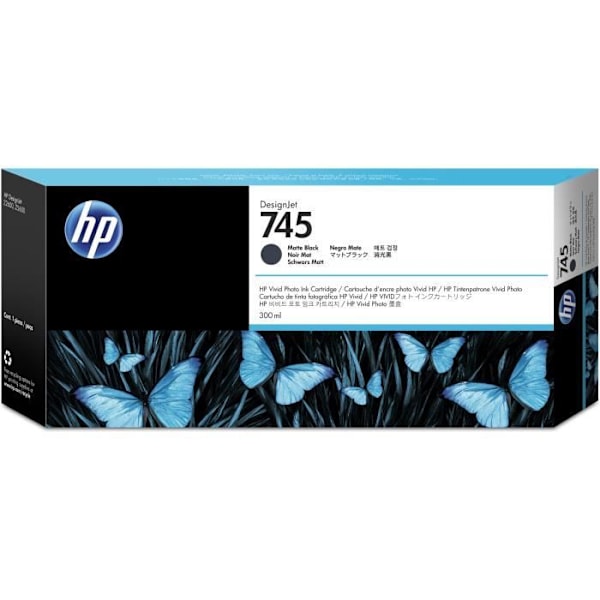 HP 745 mustepatruuna - mattamusta 300 ml
