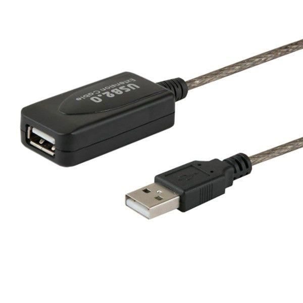 SAVIO CL-130 USB aktiv portforlængelse 10m USB 2.0-A han USB 2.0-A hun Sort
