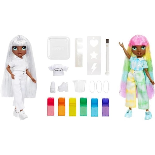 Dukke Mannequin - Rainbow High - Vandfarver & Skab - Multifarvet - Tilpasselig - Vaskbare Aquareller Flerfärgad