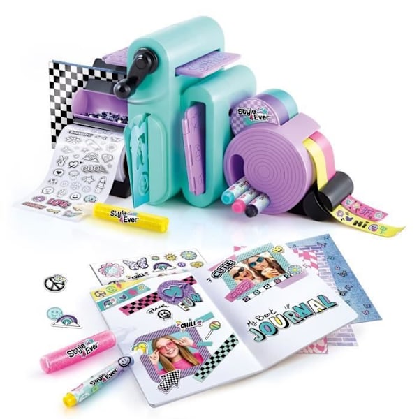 Canal Toys Scrapbooking Studio 3 i 1 Style 4 Ever - Tilpas notesbøger og dekoration Flerfärgad