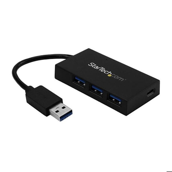 USB 3.0-hub - STARTECH - 4 portar - 3x USB-A och 1x USB-C - Laddning och synkronisering - Svart
