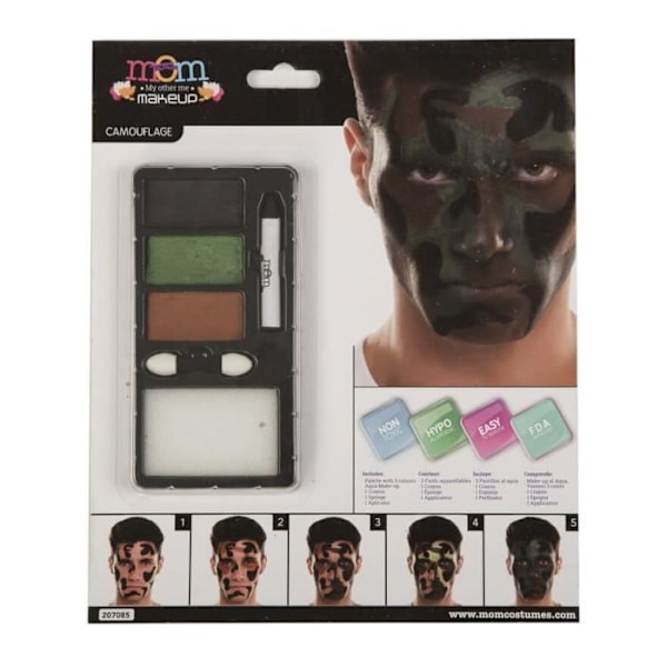 Camouflage makeup kit - Mærke - Model - Voksen - Udendørs - Sort
