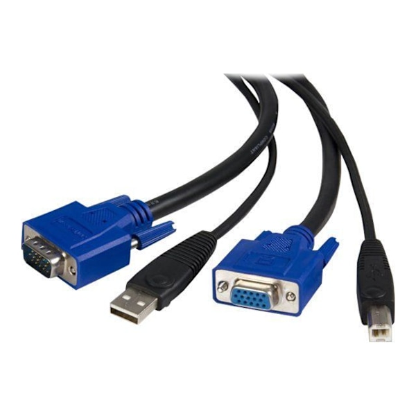 KVM USB-kabel - STARTECH - 3,05 m - 1 x Type A Han USB - 1 x HD-15 Han VGA - Sort