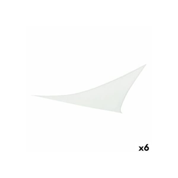 Triangulär skugga - AKTIVE - 360 x 0,5 x 360 cm - Vit - Vattentålig - Polyester - Upphängd montering