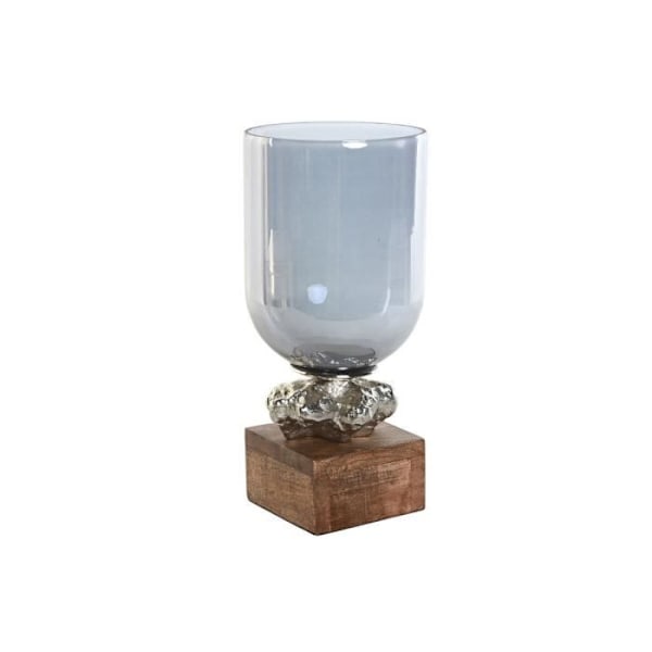 lysestage 16,5 x 16,5 x 38,5 cm glas aluminium