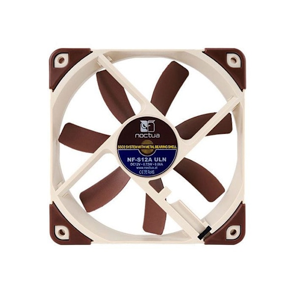 Ventilator - Noctua - NF-S12A ULN - 120 mm - 800 RPM - 8,6 dB(A) Beige, Brun