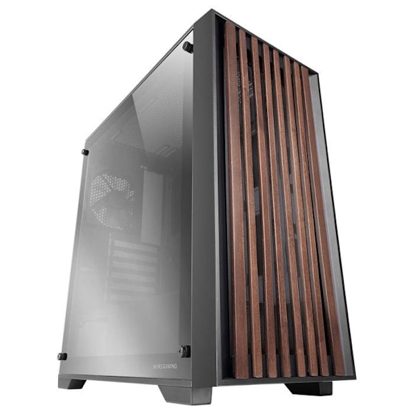 PC-kabinet ATX - MARS GAMING - MC-Wood - Træpanel - Optimeret Køling - Hærdet Glas Sort